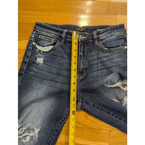 Judy Blue Boyfriend Distressed Jeans Size 7 28 - Picture 11 of 13